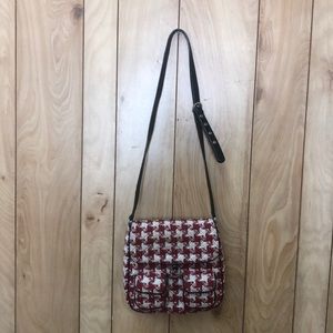 Red & White Vera Bradley large crossbody Purse